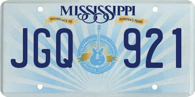 MS license plate JGQ921
