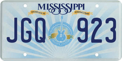 MS license plate JGQ923