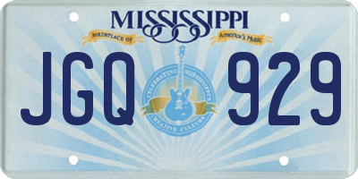 MS license plate JGQ929