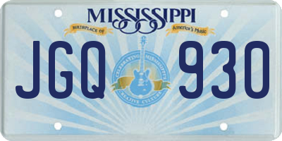 MS license plate JGQ930