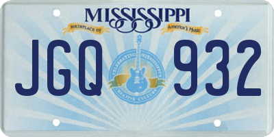 MS license plate JGQ932