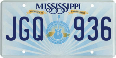 MS license plate JGQ936