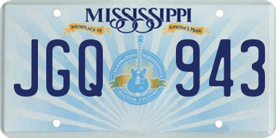 MS license plate JGQ943
