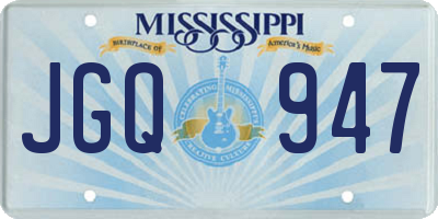 MS license plate JGQ947