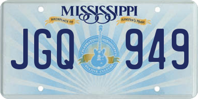 MS license plate JGQ949