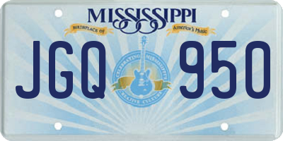 MS license plate JGQ950