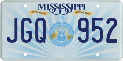 MS license plate JGQ952