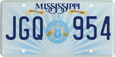 MS license plate JGQ954
