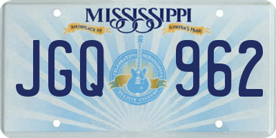 MS license plate JGQ962