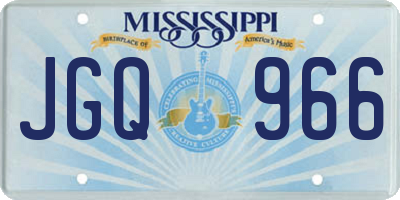 MS license plate JGQ966