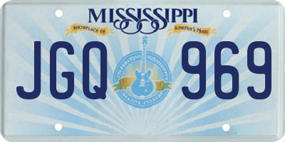 MS license plate JGQ969