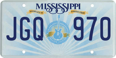 MS license plate JGQ970