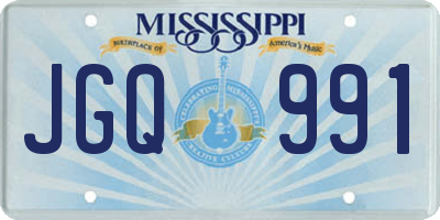 MS license plate JGQ991