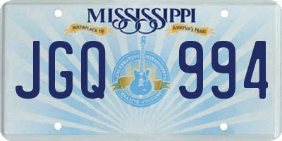 MS license plate JGQ994