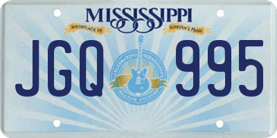 MS license plate JGQ995