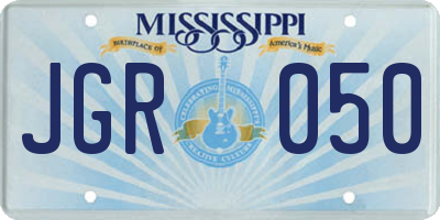 MS license plate JGR050
