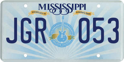 MS license plate JGR053