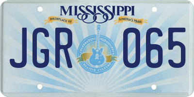 MS license plate JGR065