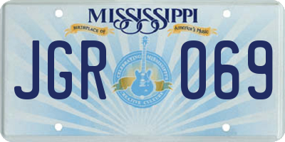 MS license plate JGR069