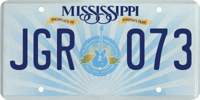 MS license plate JGR073