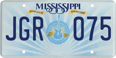 MS license plate JGR075