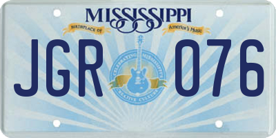 MS license plate JGR076