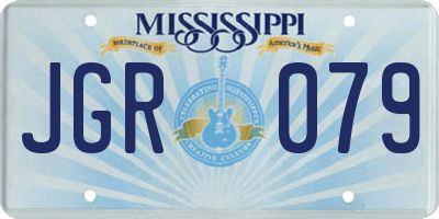 MS license plate JGR079