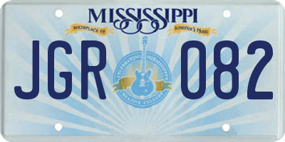 MS license plate JGR082