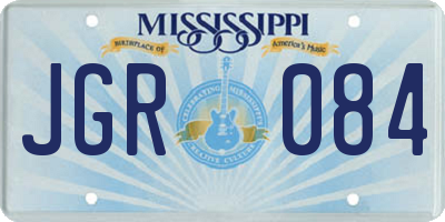 MS license plate JGR084
