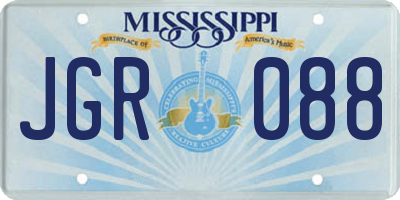 MS license plate JGR088