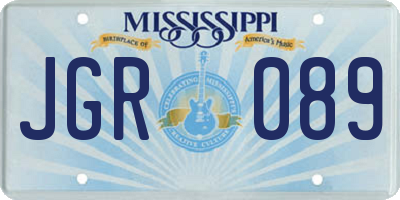 MS license plate JGR089