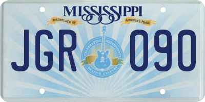 MS license plate JGR090