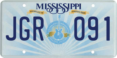 MS license plate JGR091