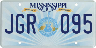 MS license plate JGR095