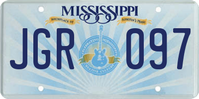 MS license plate JGR097