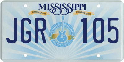 MS license plate JGR105