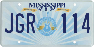 MS license plate JGR114