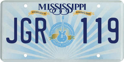 MS license plate JGR119