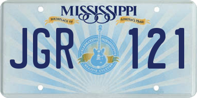 MS license plate JGR121