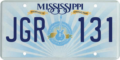 MS license plate JGR131