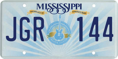 MS license plate JGR144