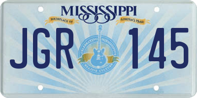 MS license plate JGR145