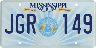 MS license plate JGR149