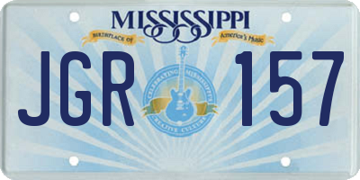 MS license plate JGR157