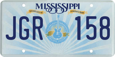 MS license plate JGR158