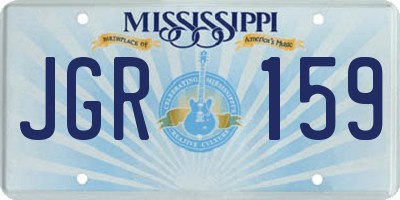 MS license plate JGR159