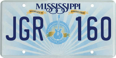 MS license plate JGR160