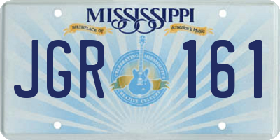 MS license plate JGR161