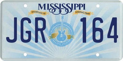 MS license plate JGR164
