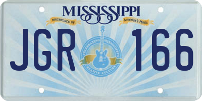 MS license plate JGR166